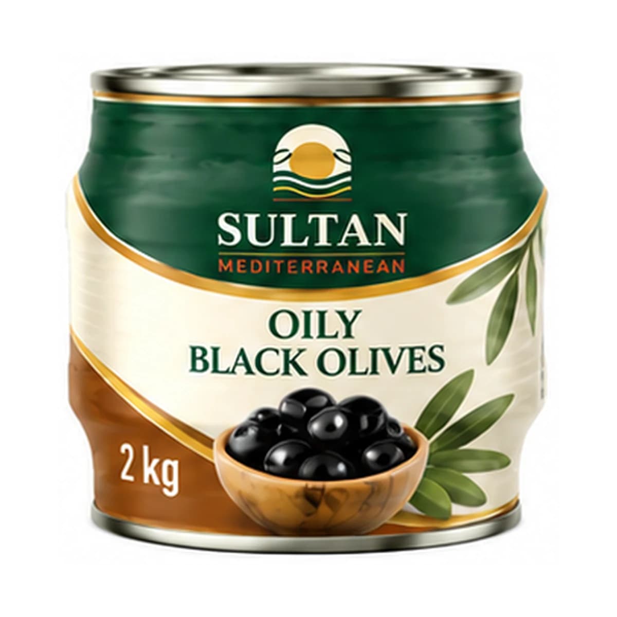 Sultan Light Black Olives 1/2 x 24 Tin